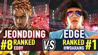 T8  JEONDDING (#8 Ranked Eddy) vs EDGE (#1 Ranked Hwoarang)  Tekken 8 High Level Gameplay