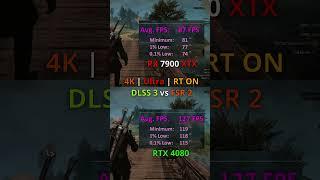 AMD RX 7900 XTX 24GB vs RTX 4080 16GB in Resident Evil 4 / The Witcher 3 4K DLSS 3 vs Native