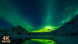 No Ads Relaxing Music 1 hour -Iceland  Northern lights with To make you fall asleep