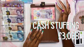 CASH STUFFING £3,098 |  AUG '24 | CASH ENVELOPES, SINKING FUNDS, SAVINGS CHALLENGES | UK CASH STUFF