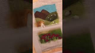 Needle Felt a 2D Folk Art Layered Landscape! New Tutorial Out Now! #livingfelt