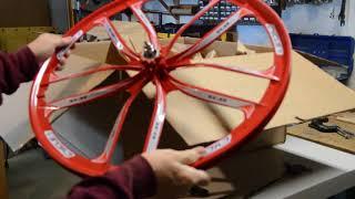 Unboxing 26"BBR heavy duty motorized bike mag wheels