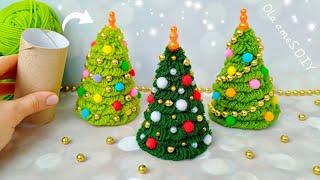 ️️ Superb Christmas Tree Making Idea with Yarn - Easy Way to Make It - DIY Amazing Christmas Decor