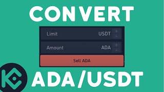 ️ How To Convert ADA To USDT on KUCOIN (Step by Step)