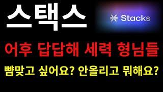 스택스 - 얘는 차트가 멈췄나 너 계속 거기서 왜가만있냐?