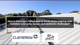 How is Clenergy's Hollywood all-black series helping solar installers overcome design challenges?