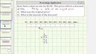 Percent Application: Determine an Original Price Using a Tape (Bar) Diagram (CC:6.RP.3)