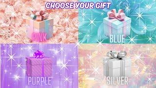 Choose Your Gift4 Gift Box Challenge Pink,Blue,Purple &Silver3 good 1 bad Are you a lucky person?