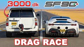 SUV 3.000 dk vs Ferrari SF90: DRAG RACE