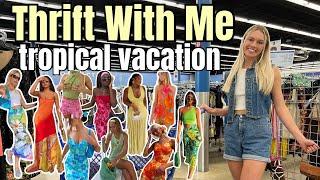 Thrift With Me | Tropical Vacation Inspired Style