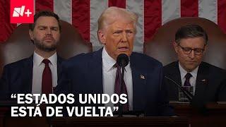 "Estados Unidos está de vuelta": Dice Trump y republicanos estallan en aplausos