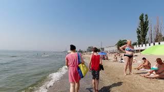 Ukraine Odesa Beach Walk. Black sea coastline walking. 11
