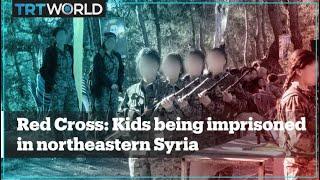 Children imprisoned by YPG terrorists in northeastern Syria