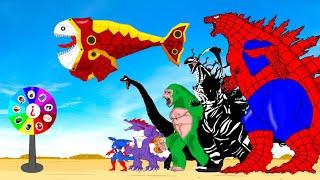 Evolution Of SPIDER GODZILLA, IRON BLOOP, BAT DINOSAUR, CAP SHARKZILLA, VENOM SHIN| Godzilla cartoon