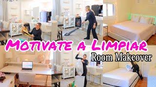 RUTINA DE LIMPIEZA RELAJANTE  LIMPIA Y DECORA CONMIGO 🪣 ROOM MAKEOVER | CAMA NUEVA #cleaning