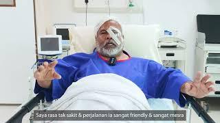 Perjalanan pembedahan katarak oleh Dr Nazrah Mohamed Ramli, Pakar Mata Hospital Islam Az-Zahrah.