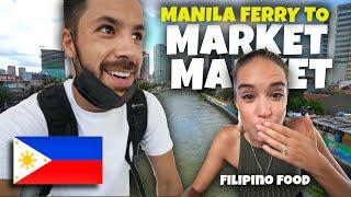 Using Public Transport to MARKET MARKET to eat Filipino Food  (First time eating Filipino food)