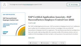 SAP SF Employee Central THR81_2211 1H2022  Latest Certification Exam Preparation Ques & Ans 2024