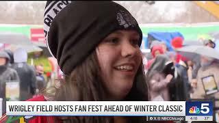 Blackhawks fans celebrate Winter Classic at NHL Fan Fest at Wrigley Field