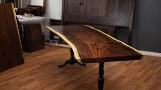 Stunning Live Edge Walnut Tables | Solid Wood Craftsmanship #walnut #liveedge #solidwoodfurniture