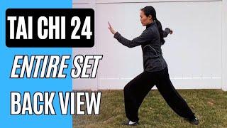 Tai Chi Yang Style 24, Entire Set in Back View Out in Nature