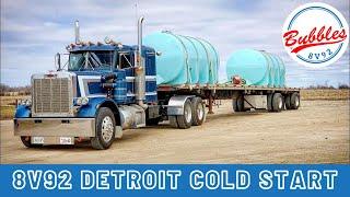 Detroit 8v92  Cold Start - Peterbilt Restoration Part:16 #Peterbilt #359