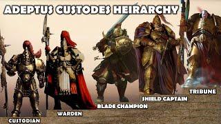 The 10 Ranks within the Custodes Hierarchy