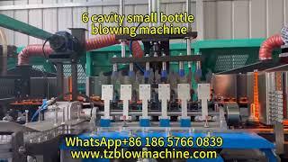 6 cavity high speed blowing machine,5 sets of SIEMENS servo,www.tzblowmachine.com