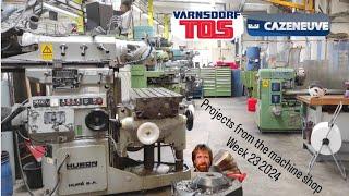 Projects from the machine shop week 23 2014 allot of machining on Cazeneuve lathe and TOS HBM work