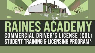 Katy ISD Raines Academy CDL Student Training & Licensing Program