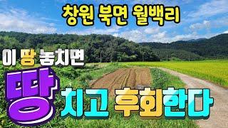 물건번호24-051/창원 북면 월백리 상대농지 소형 땅 싼 땅 급매물  가족주말농장 텃밭 농막 설치하기 좋은 땅