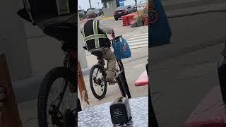 LA biking viking spotted with no vikings helmet! Venice Beach Los Angeles June 6, 2024