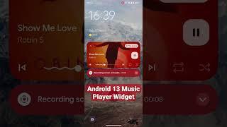 Music Player Widget on Android 13. Actually very useful! #android13 #teampixel