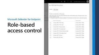 Role-based access control (RBAC) in Microsoft Defender for Endpoint