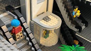 Funktionierender Aufzug | Rolltreppen im Kaufhaus|Folge 118| LEGO® Klemmbaustein Stadt Baustein