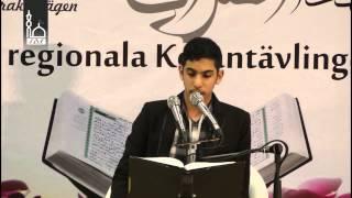 014 korantävlingen 2015 Imam Ali Center - Almahmoudi ammar - sweden - Stockholm- Tarteel