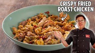 Easy Chinese Leftover Crispy Shredded Roast Chicken!