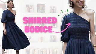 Sewing a SHIRRED bodice dress! Sewing vlog