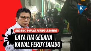 Bersenjata Lengkap, Tim Gegana Brimob Kawal Ferdy Sambo di Pengadilan