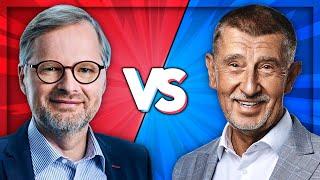 Vyhrocená debata Petra Fialy a Andreje Babiše před volbami