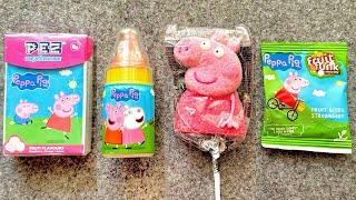 *NEW* Funny Peppa Pig Candy ASMR | Satisfying Video | Sweets Marshmallow Lollipop & Toys opening