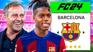 Barcelona Realistic Rebuild With Hansi Flick in FC24 Career Mode! 