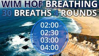 Wim Hof Guided Breathing Session - 4 Rounds 30 Breaths Extreme Prolonged No Talking