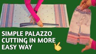 Palazzo Cutting In Simple Steps |Easiest Way Of Making Palazzo Pant |Cutting And Stitching |#Palazzo