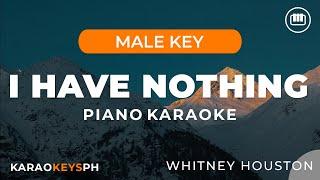 I Have Nothing - Whitney Houston (Male Key - Piano Karaoke)