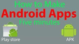 How to make a free android app in 5 Minutes