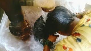 Rapunzel long hair women hairwashing and deep dunk full video link  Description