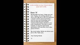 write a letter to your friend about aim in life #easylearning #letterwriting #viral #education