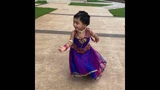 Innocence meets devotion!My twin baby girls as Radha, dancing #LittleRadha #BlessedMoments #twins