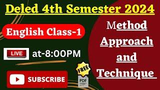 UP Deled 4th Semester English Class || Deled Fourth Semester English Lesson-1 Class #shaliniclasses